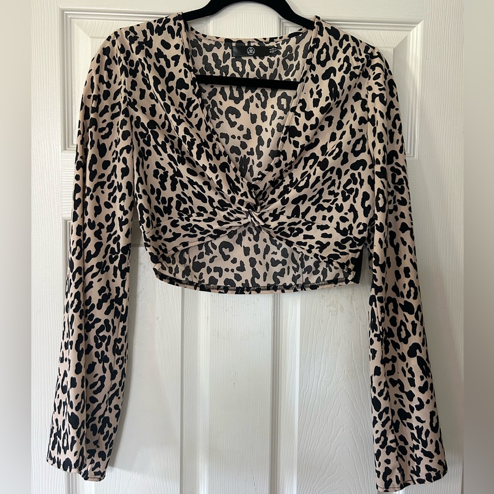 Missguided cheetah print crop top